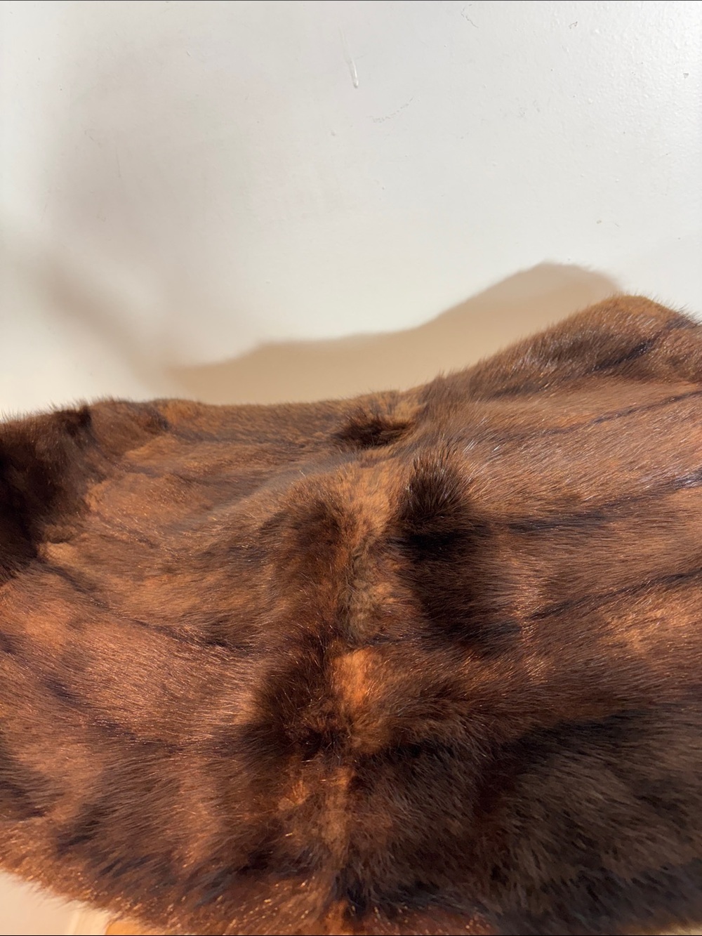 Vintage Genuine Fur Stole Shoulder Wrap Capelet Brown Old Hollywood Glam - Picture 13 of 13